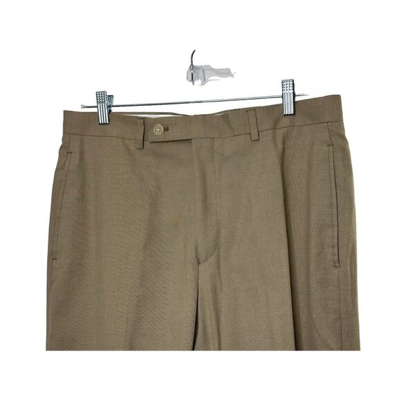 Lauren Ralph Lauren Tan Flat Front Pant Lightweight Men's 32x32 NEW - Picture 2 of 9